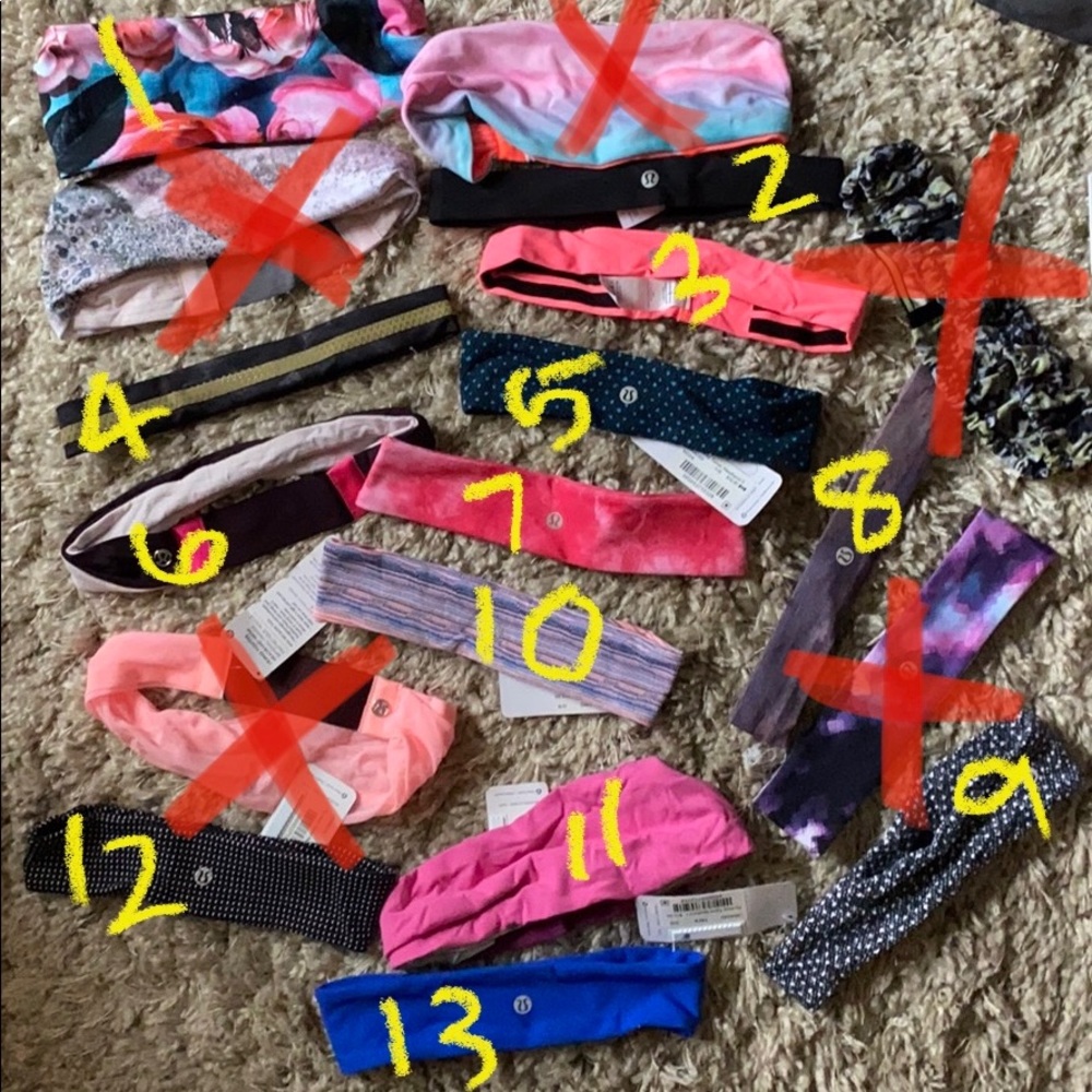 Lululemon headbands, all mint or nwt